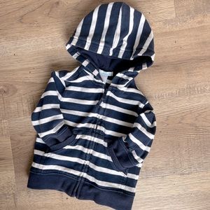 6-12M Janie & Jack Boys Full-Zip Striped Sweatshirt